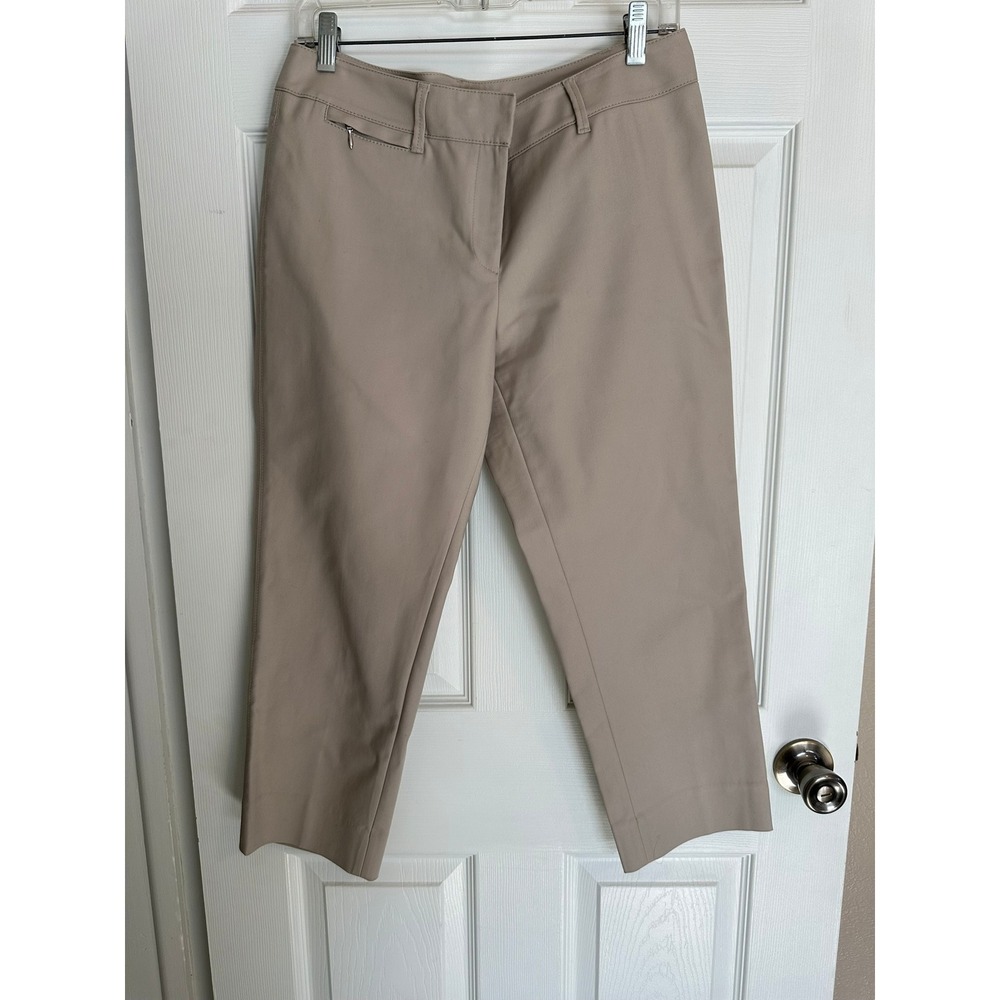 White House Black Market Tan Perfect Form Crop Size‎ 8